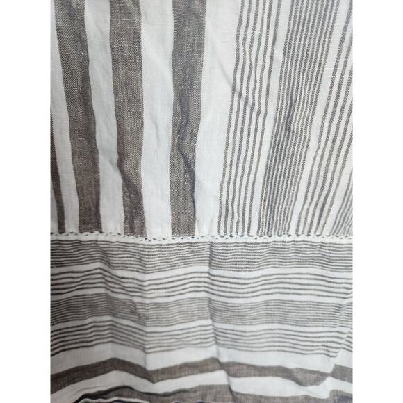 J. Jill Love Linen tank Tunic sz L Large Striped neutral minimalist beachy boho - Picture 4 of 8